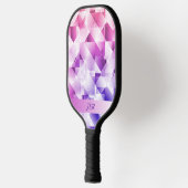 Modern Geometric Gradient Pattern Monogrammed Pickleball Schläger (Links)