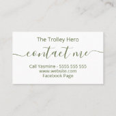 Modern Geometric Greenery Personal Shopper Visitenkarte (Rückseite)