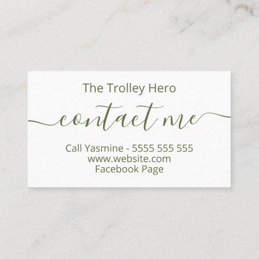 Modern Geometric Greenery Personal Shopper Visitenkarte (Rückseite)