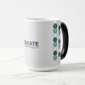 Modern Geometric Hexagon Pattern Mug Verwandlungstasse (VorderseiteRechts)