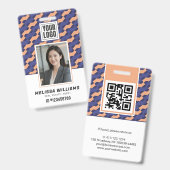 Modern Geometric Interlocking Pattern  Ausweis (Vorder- & Rückseite)