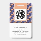 Modern Geometric Interlocking Pattern  Ausweis (Rückseite)