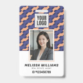 Modern Geometric Interlocking Pattern  Ausweis (Vorderseite)