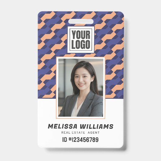 Modern Geometric Interlocking Pattern  Ausweis (Vorderseite)