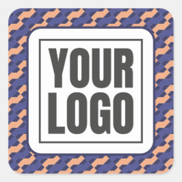 Modern Geometric Interlocking Pattern Branding  Quadratischer Aufkleber