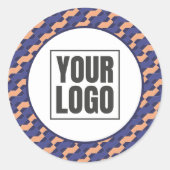 Modern Geometric Interlocking Pattern Branding  Runder Aufkleber (Vorderseite)