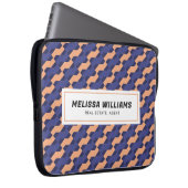 Modern Geometric Interlocking Pattern Laptopschutzhülle (Vorne Rechts)