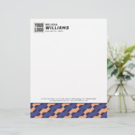 Modern Geometric Interlocking Pattern Letterhead Briefbogen