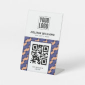 Modern Geometric Interlocking Pattern  Sockelschild (Vorderseite)