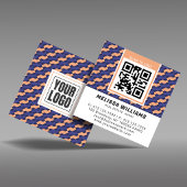 Modern Geometric Interlocking Pattern Square  Quadratische Visitenkarte