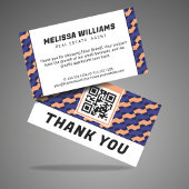 Modern Geometric Interlocking Pattern Thank You  Begleitkarte