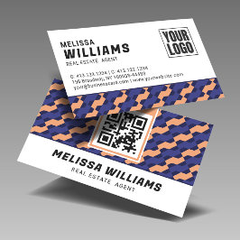 Modern Geometric Interlocking Pattern  Visitenkarte
