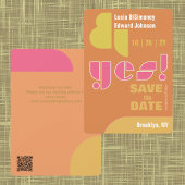 Modern Geometric ja! Burnt Orange Save the Date