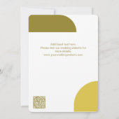 Modern Geometric ja! Weiße Save the Date (Rückseite)