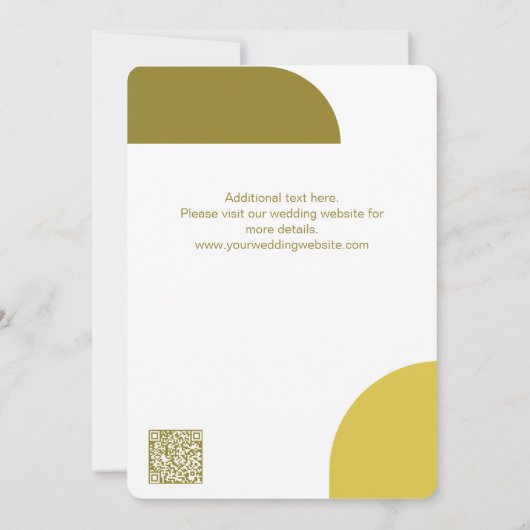 Modern Geometric ja! Weiße Save the Date (Rückseite)