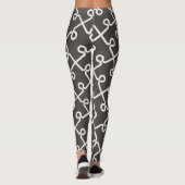 Modern Geometric Jigsaw Puzzle Muster Leggings (Rückseite)