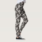 Modern Geometric Jigsaw Puzzle Muster Leggings (Rechts)