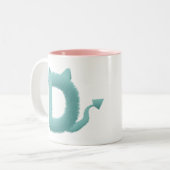 Modern Geometric Leaf Pattern Mug - Minimalist Win Zweifarbige Tasse (Vorderseite Links)