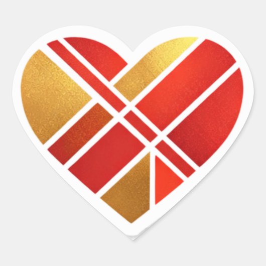 Modern Geometric Love Hearts Sticker Pack (Vorderseite)