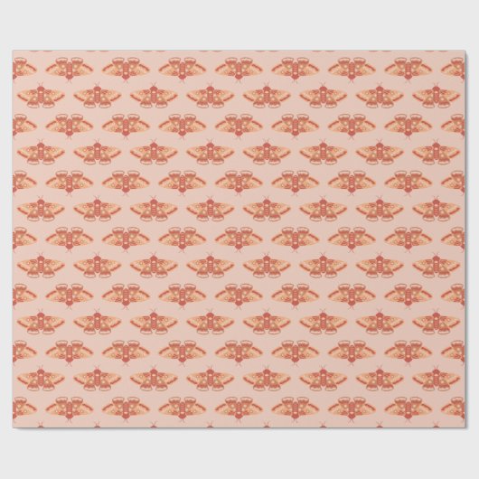 Modern geometric moth pattern geschenkpapier (Flach)
