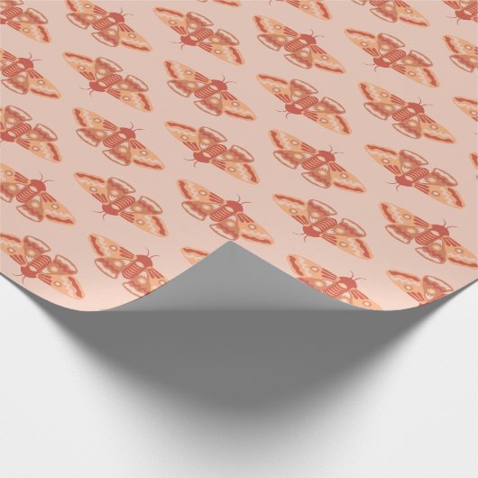 Modern geometric moth pattern geschenkpapier (Ecke)