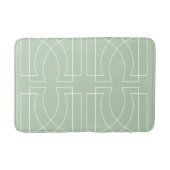 Modern Geometric Muster Sage Green Badematte (Vorderseite)