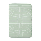 Modern Geometric Muster Sage Green Badematte (Vorderseite Vertikal)