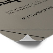 Modern Geometric Oh Snap Wedding Hashtag Sign Poster (Ecke)