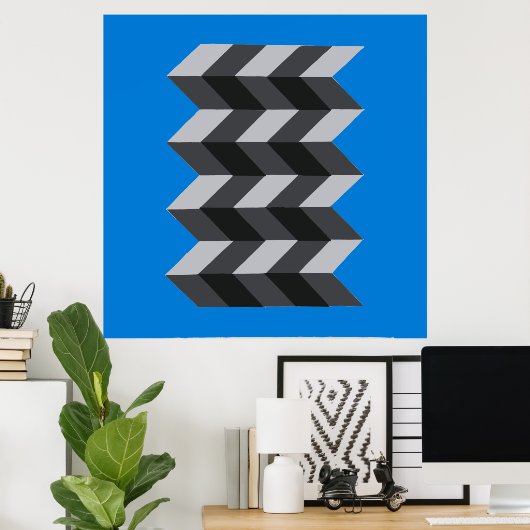"Modern Geometric Op-Art" Poster (Heimbüro)