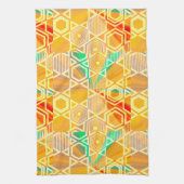 Modern Geometric Pastel Vintage Kitchen Towel Geschirrtuch (Vertikal)