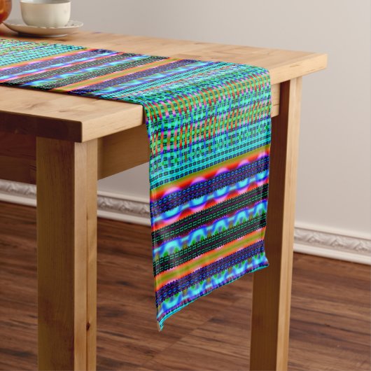 Modern Geometric Pastel Vintage  Kurzer Tischläufer (Beispiel)