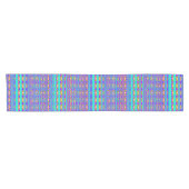 Modern Geometric Pastel Vintage  Kurzer Tischläufer (Horizontal)