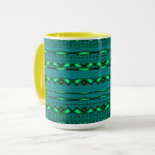 Modern Geometric Pastel Vintage  Tasse (Vorderseite Links)