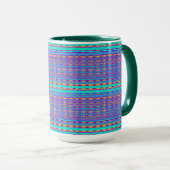 Modern Geometric Pastel Vintage  Tasse (VorderseiteRechts)