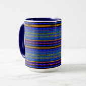 Modern Geometric Pastel Vintage  Tasse (Vorderseite Links)