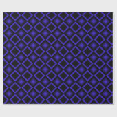 Modern Geometric Pattern Blue and Black Birthday Geschenkpapier (Flach)