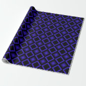 Modern Geometric Pattern Blue and Black Birthday Geschenkpapier (Ungerollt)