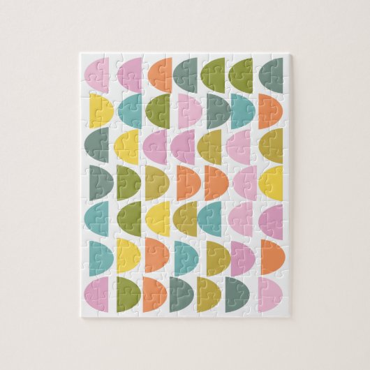 Modern Geometric Pattern in Cute Spring Colors Puzzle (Vertikal)
