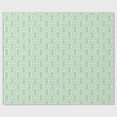  Modern Geometric Pattern: Light Green  Geschenkpapier (Flach)