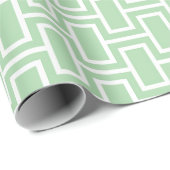  Modern Geometric Pattern: Light Green  Geschenkpapier (Rolleneckpunkt)