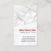 Modern Geometric Polygon Makeup Artist Lipstick Visitenkarte (Rückseite)