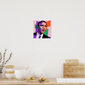 Modern Geometric Portrait of Barack Obama Poster (Küche)