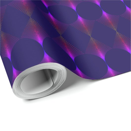 Modern Geometric Purple Gift Wrap with Lumineszenz Geschenkpapier (Rolleneckpunkt)