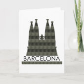 Modern Geometric Sagrada Familia Barcelona Skyline Karte (Vorderseite)
