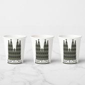 Modern Geometric Sagrada Familia Barcelona Skyline Pappbecher