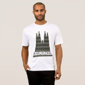 Modern Geometric Sagrada Familia Barcelona Skyline T-Shirt (Vorne ganz)