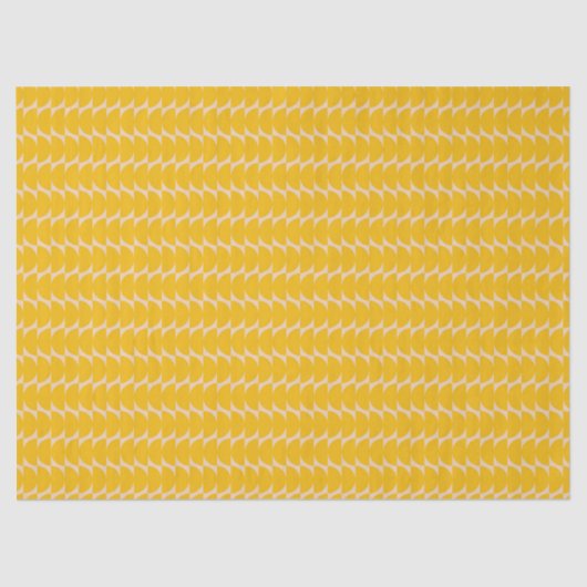 Modern Geometric Simple Shapes Pattern Yellow Seidenpapier (Vorderseite)