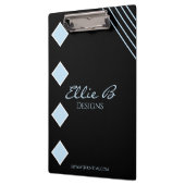 Modern Geometric Sleek Minimalist  Klemmbrett (Links)