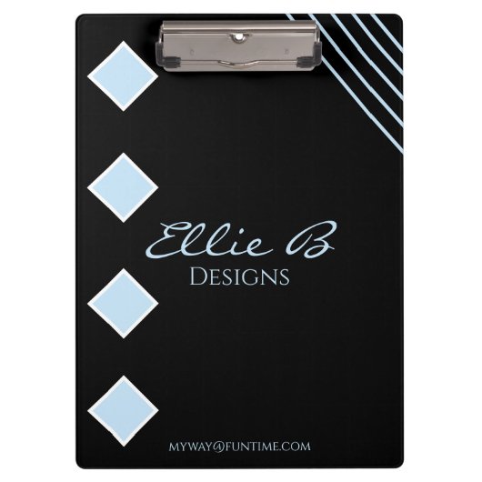 Modern Geometric Sleek Minimalist  Klemmbrett (Vorderseite)