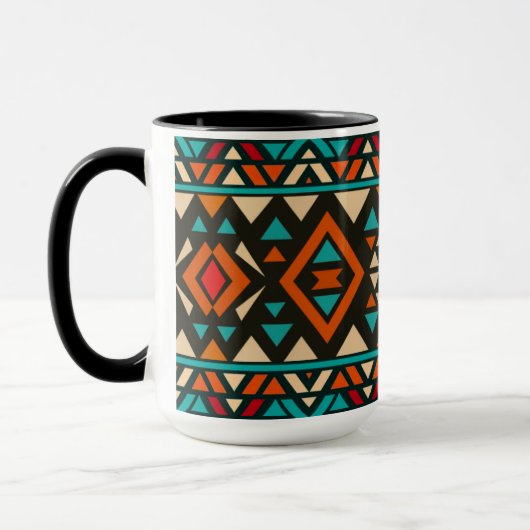 Modern Geometric Southwest Style  Tasse (Links)